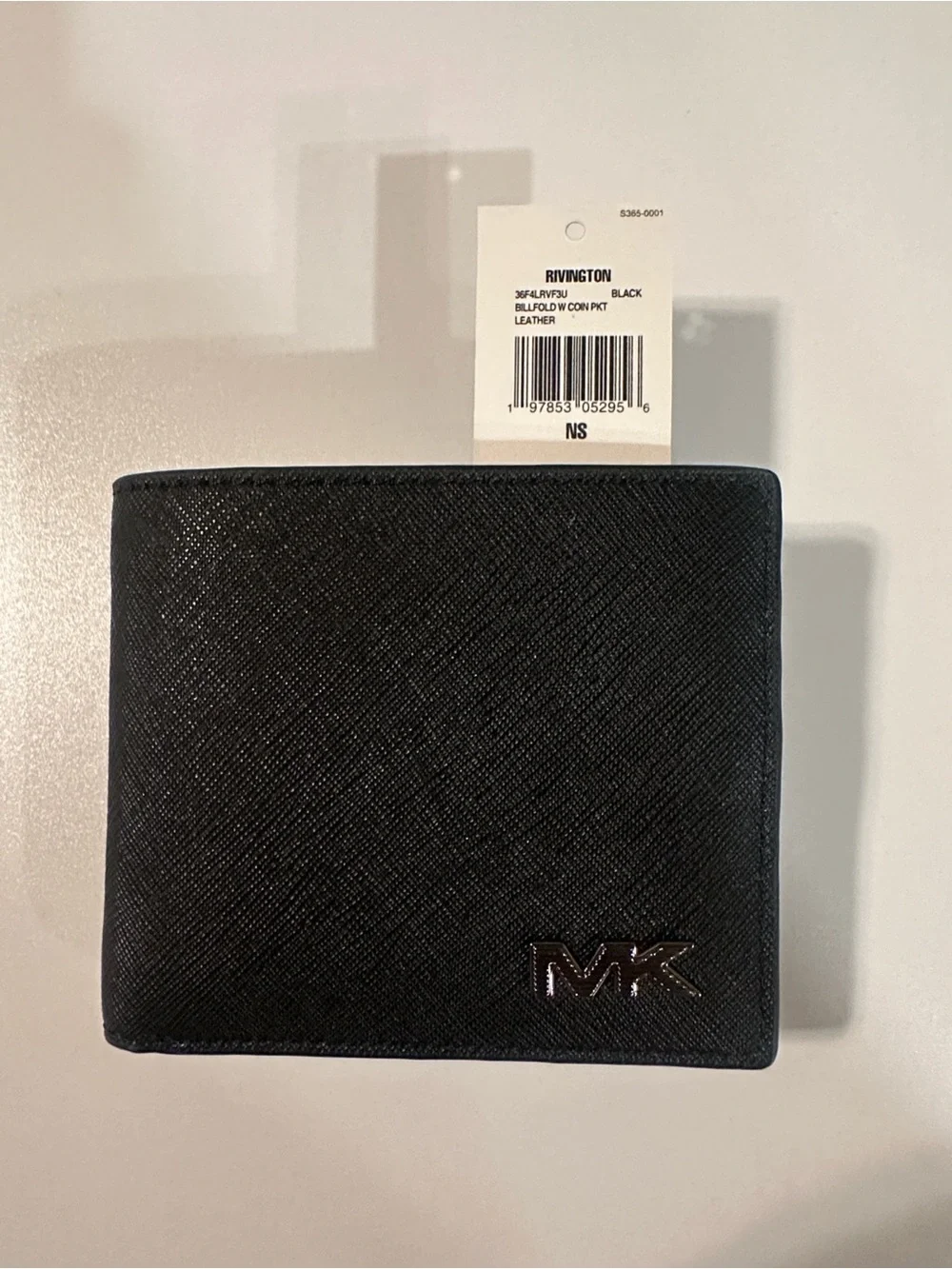 Michael Kors Black Saffiano Leather Men's Wallet with MK Logo